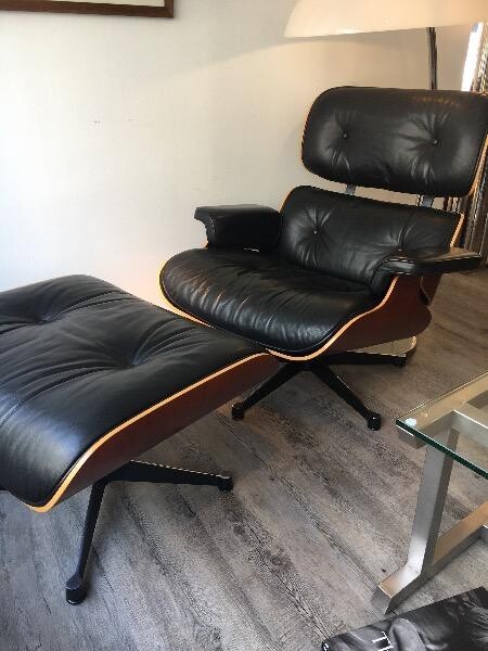 Eames Herman Miller Contura 670/671 Chair and Ottoman in Louis
